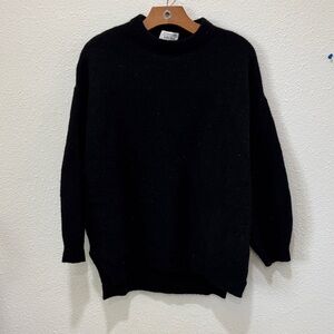 & Other Stories Men's Black Crewneck Knit Sweater
